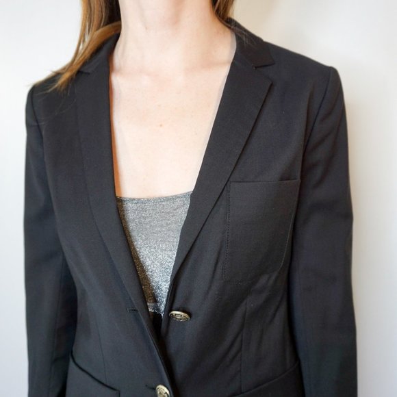 TALULA Aritzia Black Wool-Blend Blazer - Picture 6 of 8